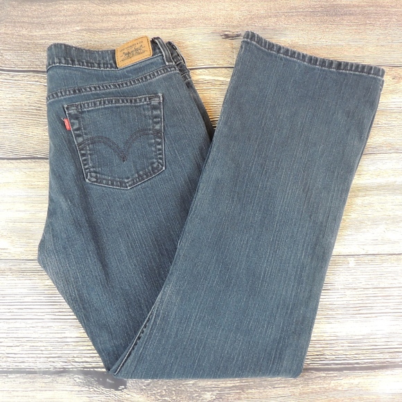 Levi's Denim - LEVIS 515 WOMENS BOOT CUT DARK WASH BLUE JEANS 12M